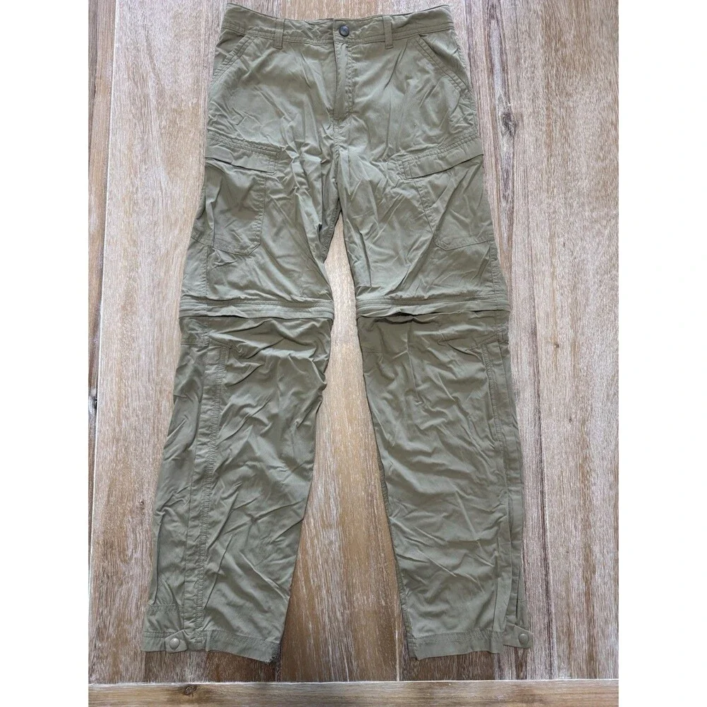 REI Co-op Sahara Convertible Pants Youth Boys Large 14-16 Zip Off Cargo Khaki